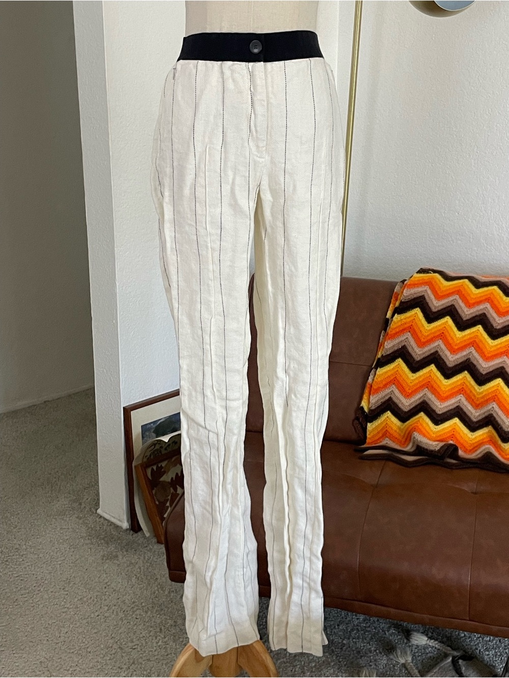 Akris Business Casual Stripe Linen Pants